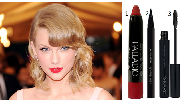 Taylor's Classic Red Lip/Winged Eye Combo