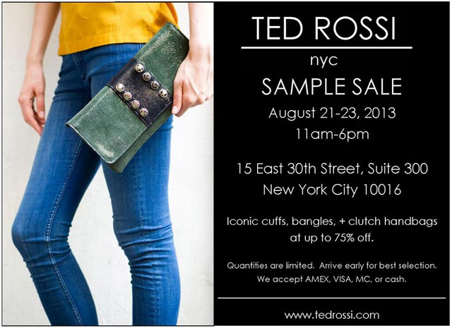 Ted Rossi Sample Sale