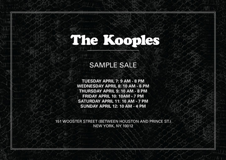 The Kooples Sample Sale