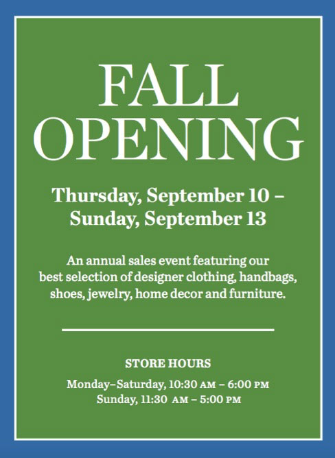 The Society Boutique Fall Opening Sale