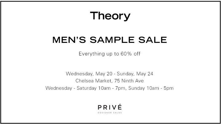 Theory Men's Sample Sale