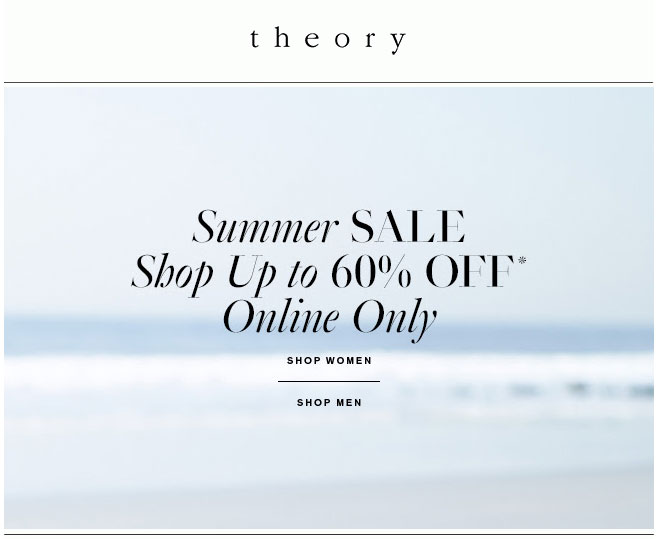 Theory Summer Retail Sale