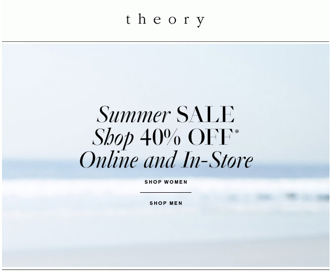 Theory Summer Retail Sale