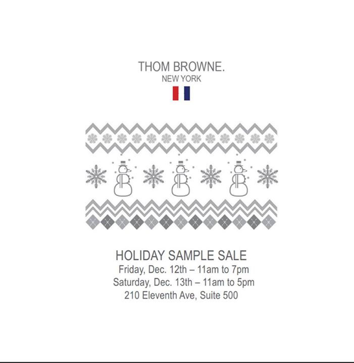 Thom Browne. Holiday Sample Sale