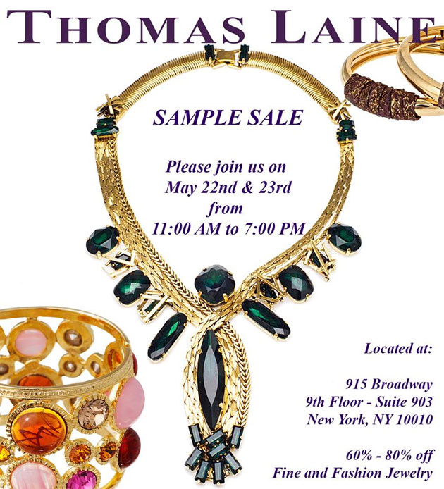 Thomas Laine Showroom Sample Sale