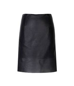 Tibi Leather Perforated Skirt, originally $595 now $179