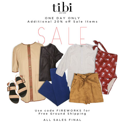 Additional 20% off Sale Items + Free Shipping at Tibi: 7/4