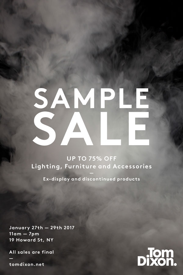 Tom Dixon Sample Sale