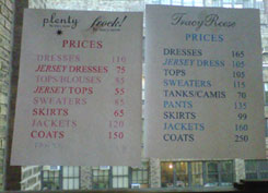 Tracy Reese Sample Sale Price List