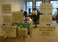 Tracy Reese Sample Sale Entrance