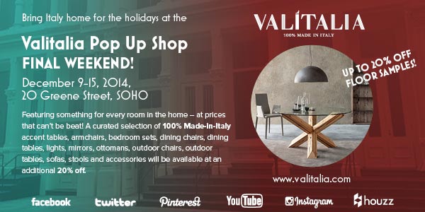 Valitalia Pop Up Shop & Sample Sale