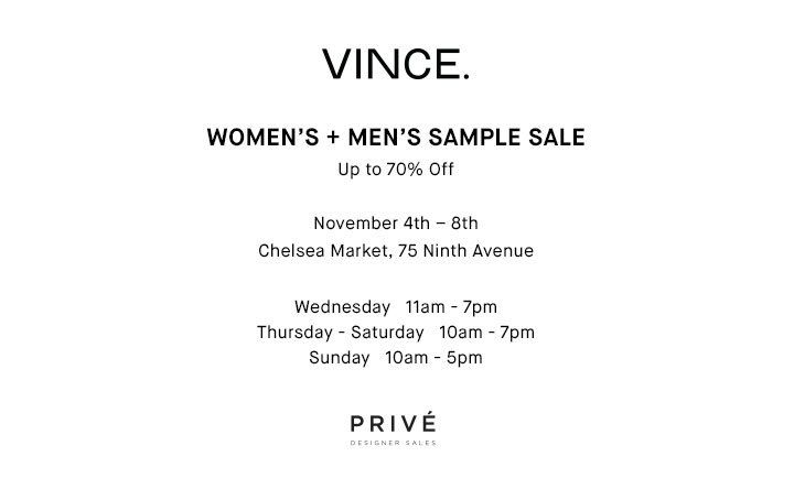 Vince Sample Sale