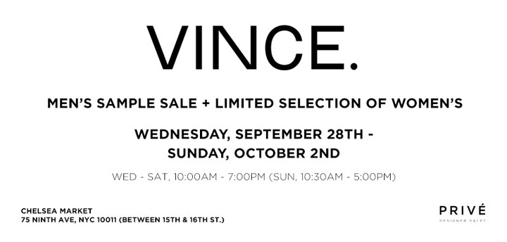 VINCE. Sample Sale