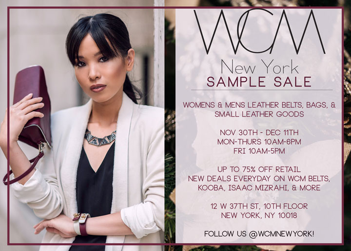 WCM New York Sample Sale