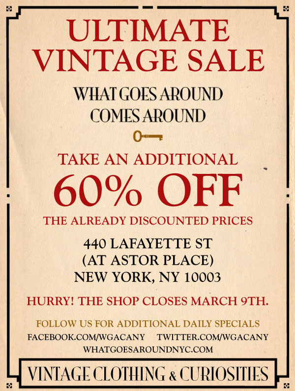 What Goes Around Comes Around Ultimate Vintage Sale