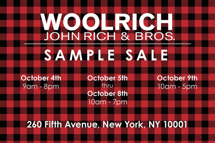 Woolrich Sample Sale