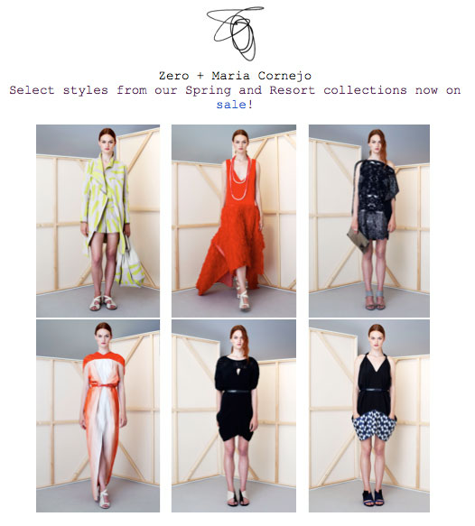 Zero + Maria Cornejo Spring Retail Sale