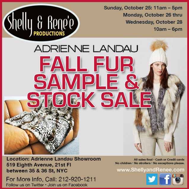 Adrienne Landau Fall Fur Sample & Stock Sale