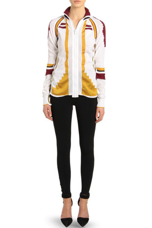 Athletic Patchwork Front Zip Cardigan Sale price at $300. Originally $895