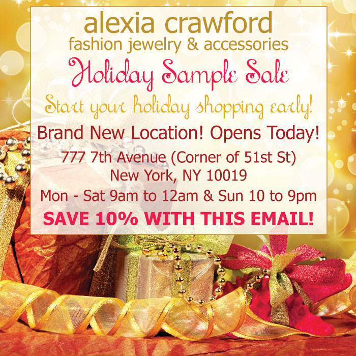 Alexia Crawford Holiday Sample Sale
