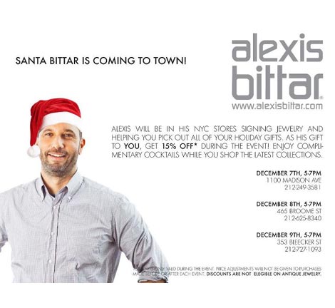 Alexis Bittar Holiday Event: 12/7 - 12/9