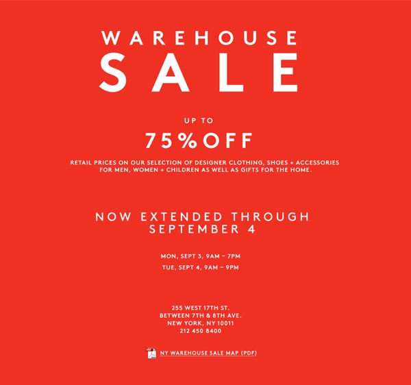 Barneys Clothing, Footwear & Accessories Warehouse Sale