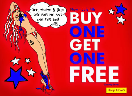 Buy One Get One Free at Betsey Johnson: Thru 7/4