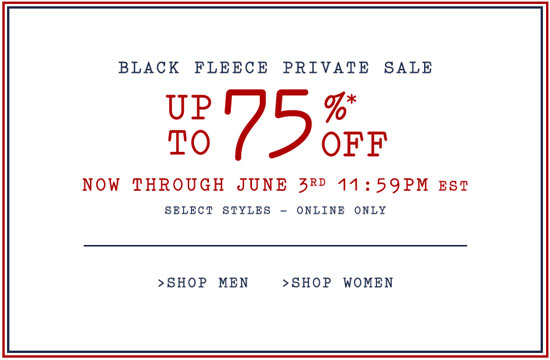 Black Fleece Private Sale