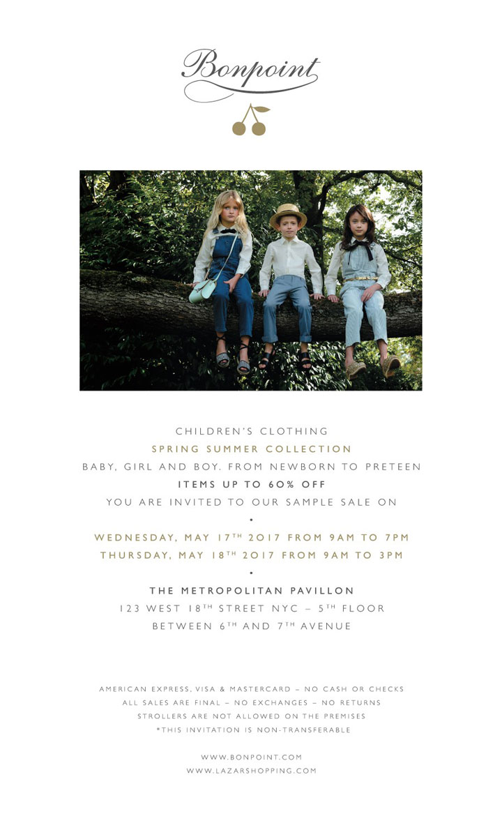 Bonpoint Spring/Summer Sample Sale