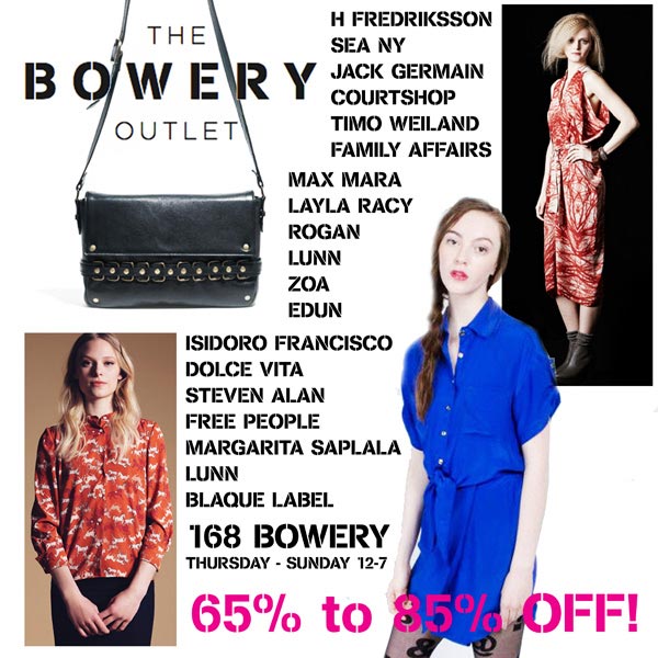 The Bowery Pop-up Sample Sale