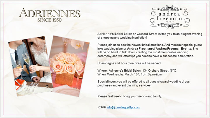 Calling All Brides: A Wedding Planning Event with Andrea Freeman