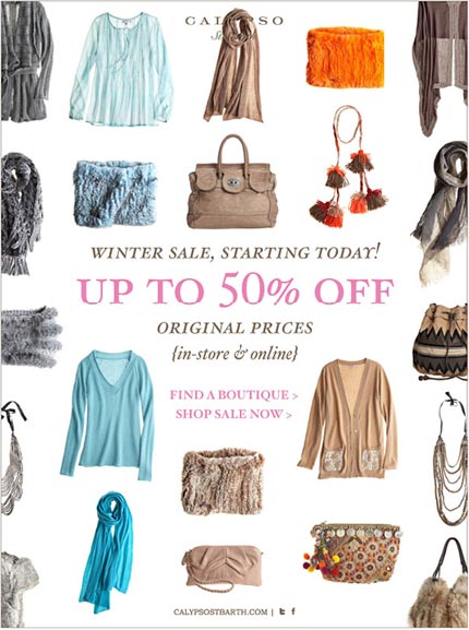 Calypso St. Barth Winter Retail Sale