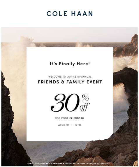 Cole Haan Friends & Family Sale