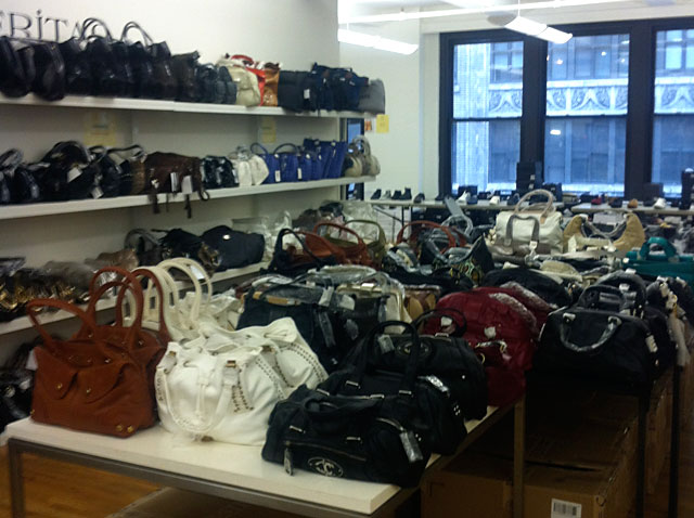 Handbags are 70% percent off at the CP Fashion Group Sample Sale