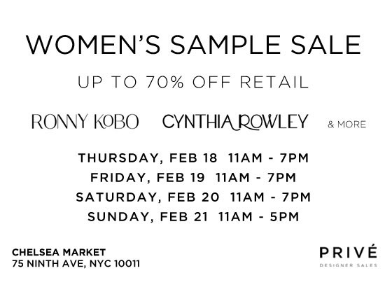 Cynthia Rowley, Ronny Kobo, & More Sample Sale