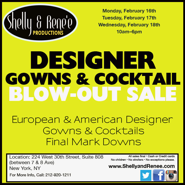 Designer Gowns & Cocktail Blowout Sale