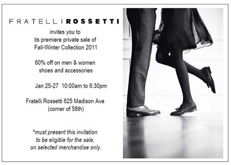Fratelli Rossetti Friends and Family Sale