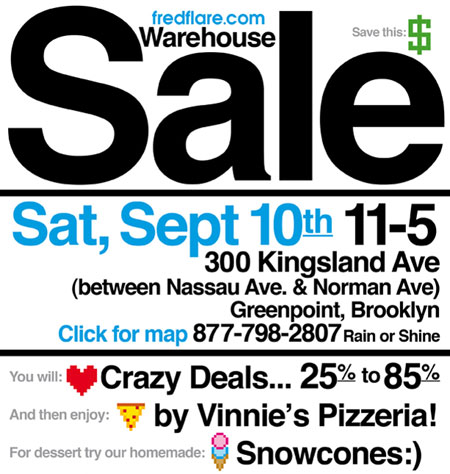 Fred Flare Warehouse Sale
