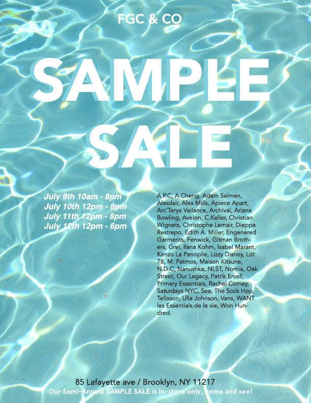 French Garment Cleaners Sample Sale