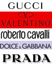 Gucci, Valentino, Prada