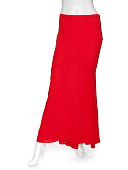 Fire Red Haute Hippie Extra Long Maxi Skirt ($149, orig. $395)