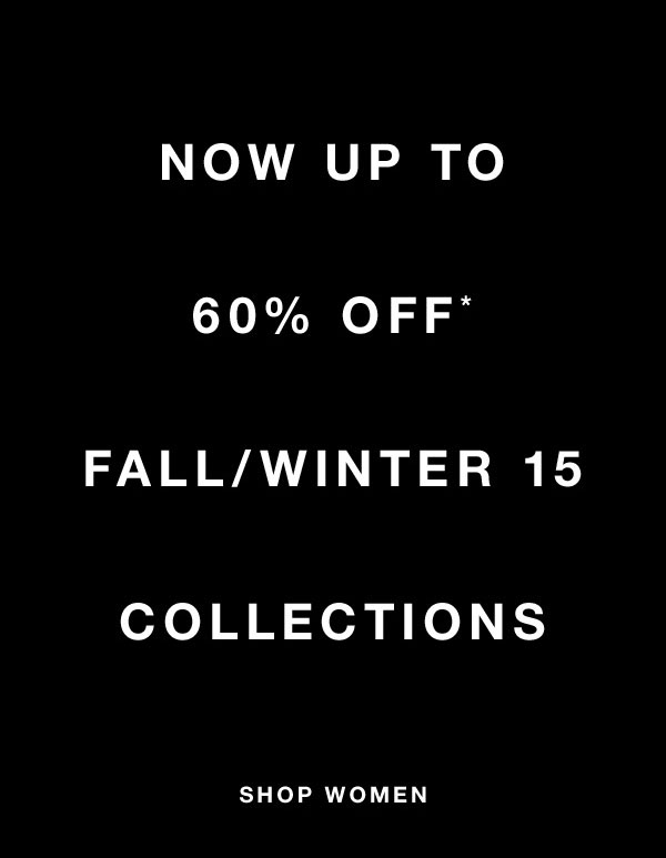Helmut Lang Fall/Winter 2015 Retail Sale