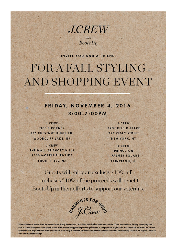 J.Crew + Boots Up Fall Styling & Shopping Event