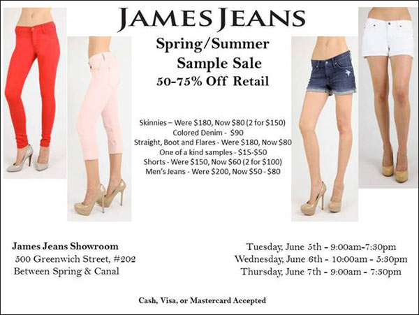 James Jeans Sample Sale