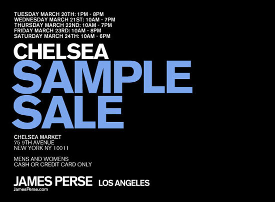 James Perse Sample Sale