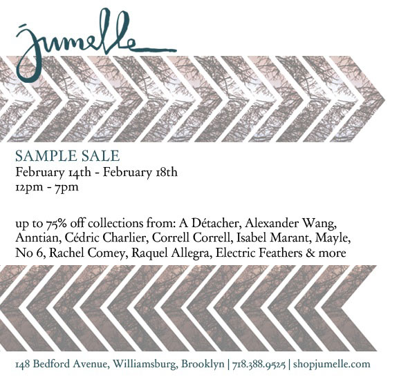 jumelle Sample Sale