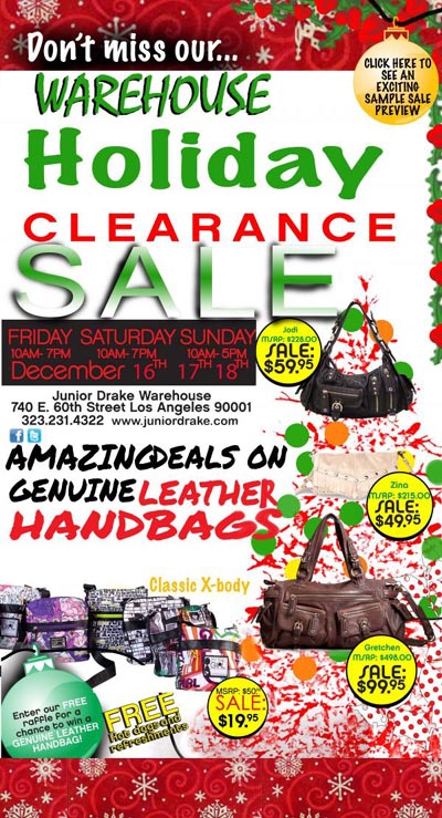 Junior Drake Warehouse sale