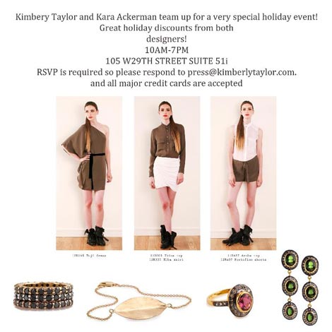 Kara Ackerman and Kimberly Taylor Private Holiday Sale: 12/20