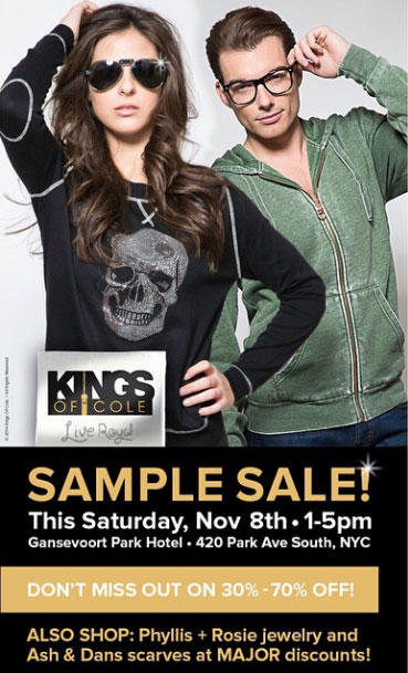Kings of Cole Sample Sale