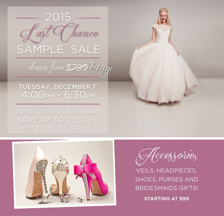 Kleinfeld Bridal Last Chance Sample Sale